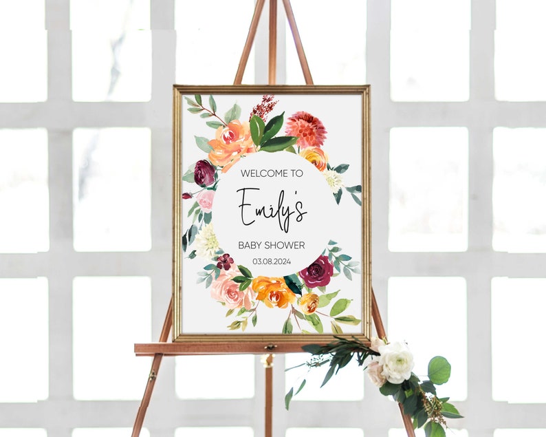 Baby Shower Welcome Sign Welcome Sign Printable Autumn Fall Etsy Baby Shower Welcome Sign Welcome Sign Printable Autumn Fall Etsy