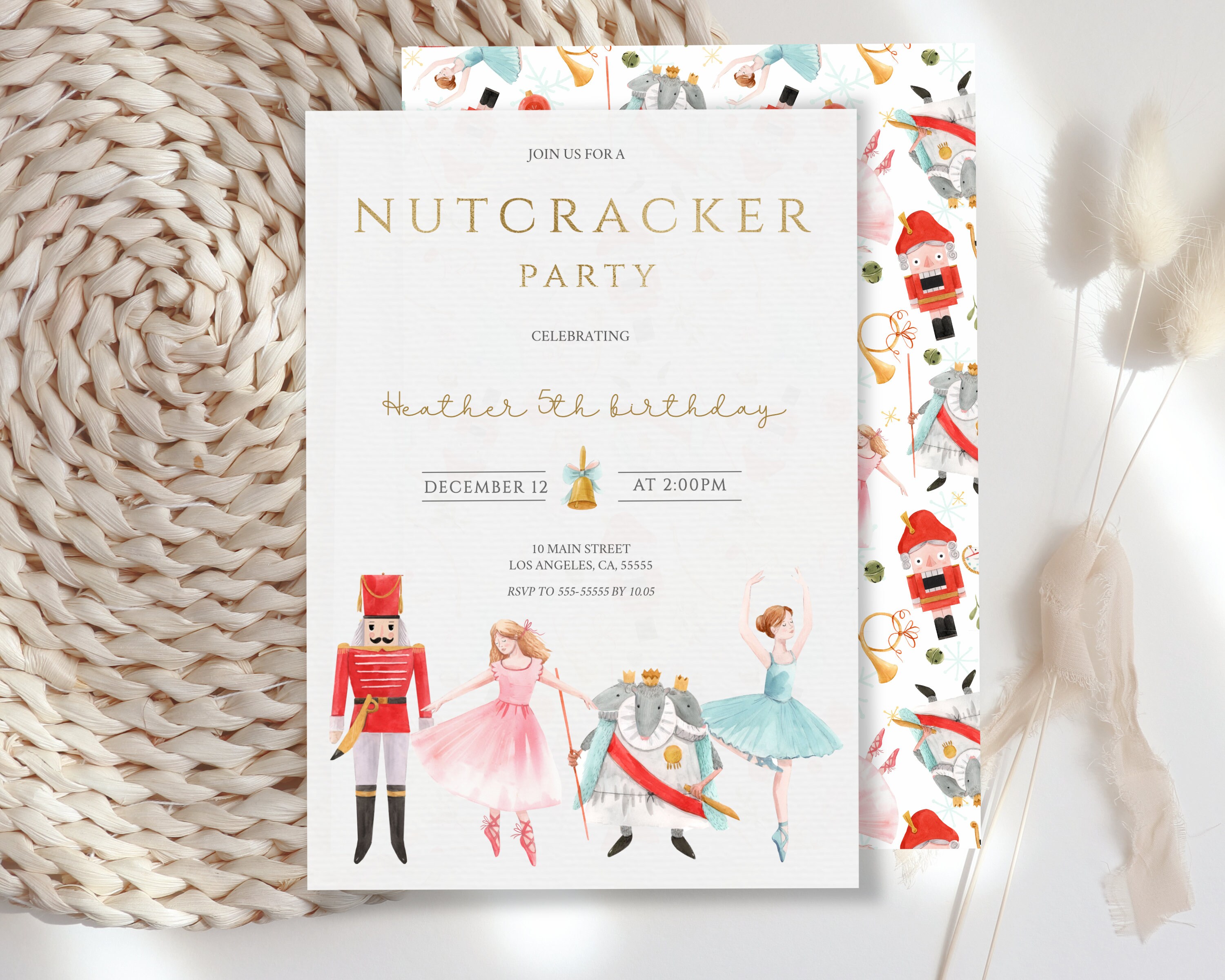 Nutcracker Birthday Party Invitation Printable Birthday | Etsy