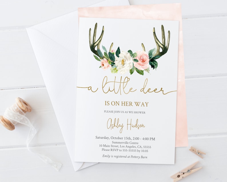 etsy baby shower invitations printable