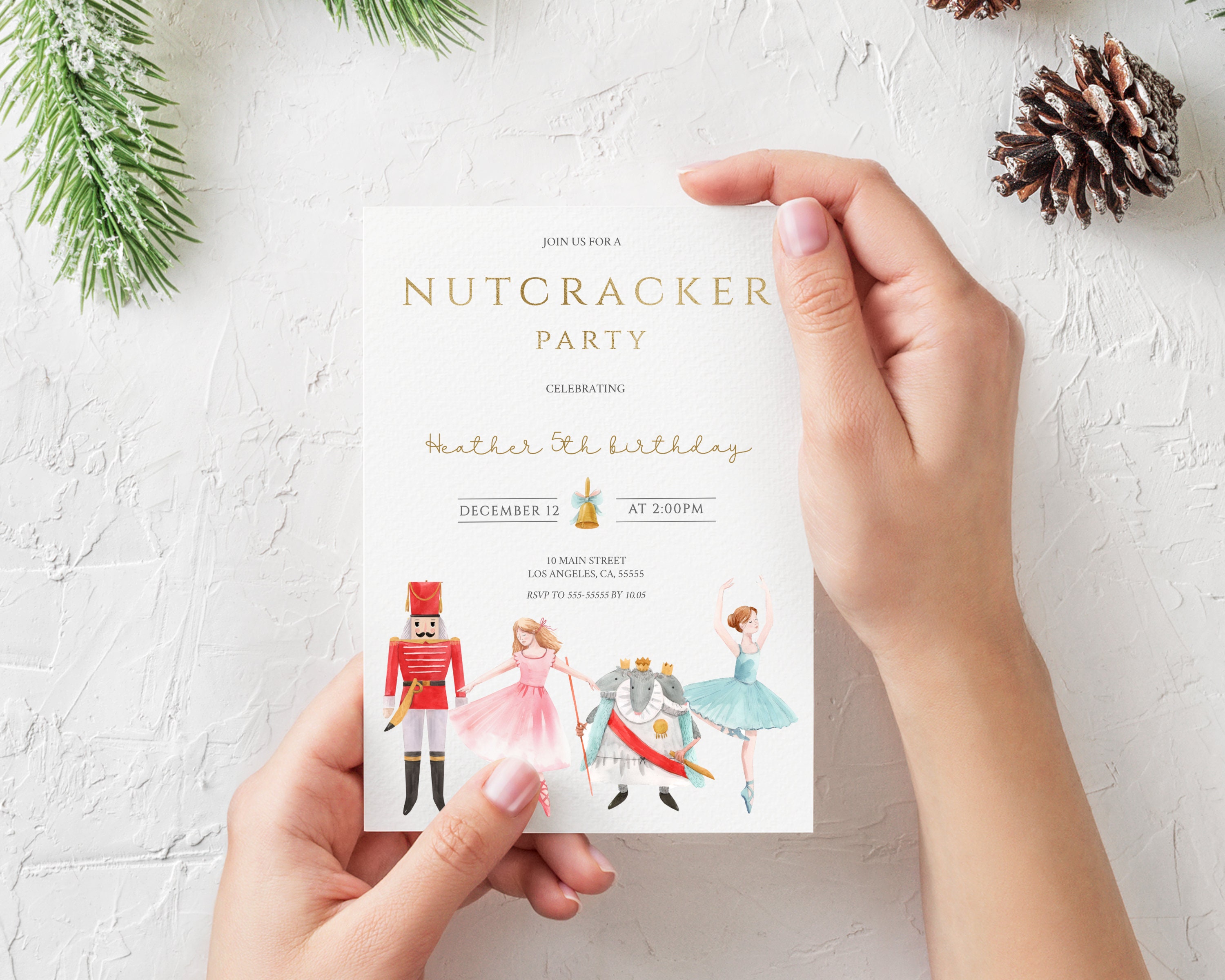 Nutcracker Birthday Party Invitation Printable Birthday | Etsy