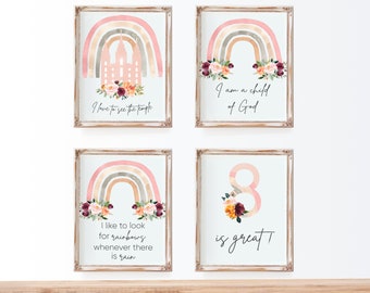 LDS Rainbow Watercolor Art Prints: Child of God, CTR (Digital Download)