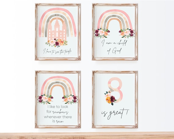 LDS Rainbow Digital Print I Am a Child of God 8 is Great - Etsy