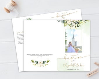 Sjabloon doopprogramma bloemenmeisje: LDS Photo Keepsake (digitale download)