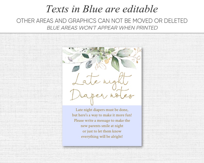 Late Night Diapers Notes Sign Cards Diaper Thoughts Sign | Etsy