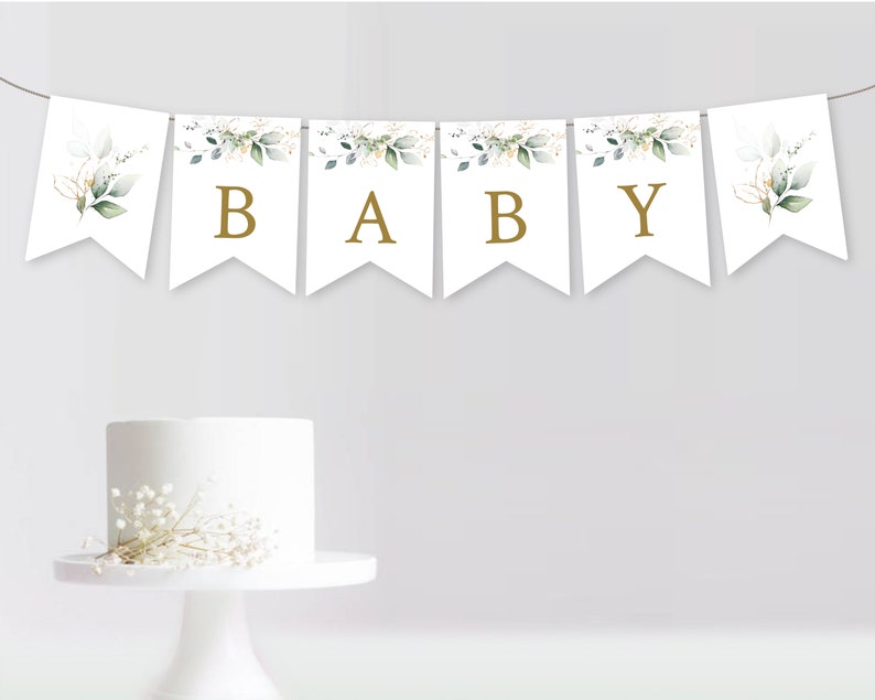 Banner Flags Printable Editable Template Baby Shower Decor - Etsy
