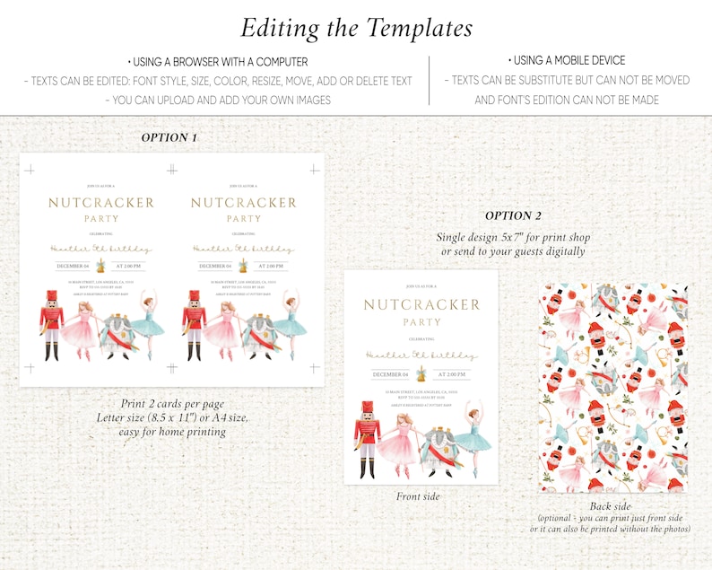 Nutcracker Birthday Party Invitation Printable Birthday | Etsy