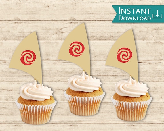 Moana Cupcake Topper Moana Boat Sail Topper Printable Moana Etsy Moana Cupcake Topper Moana Boat Sail Topper Printable Moana Etsy