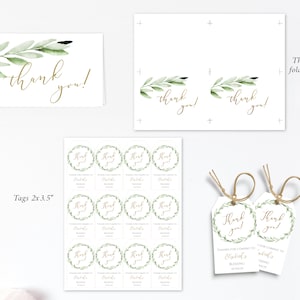 Olive Greenery Blessing Invitation Bundle LDS Baby Blessing - Etsy