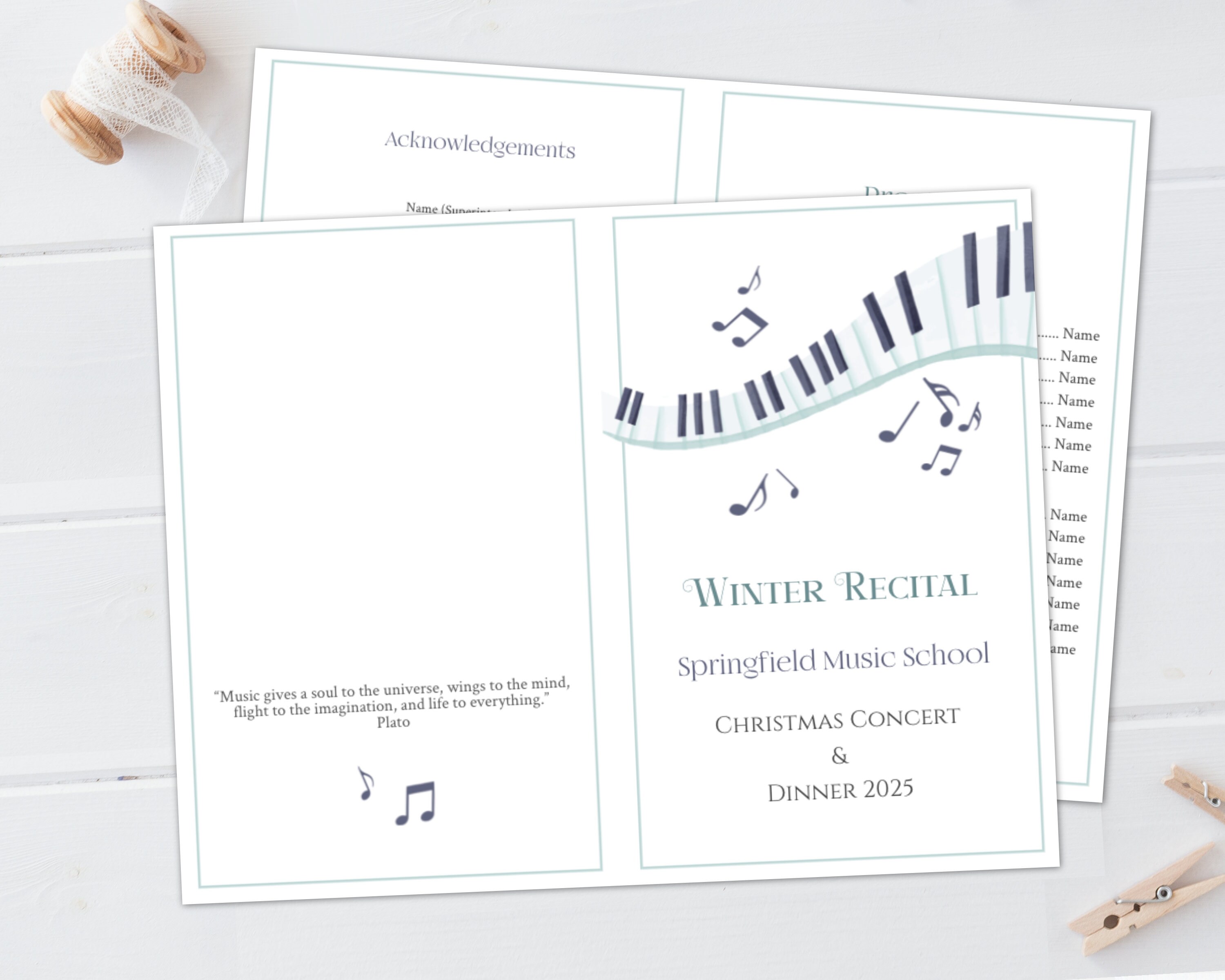 Recital Program Template