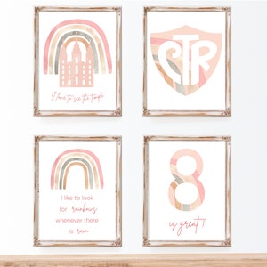 LDS Rainbow Watercolor Print Set: Child of God, CTR (Digital Download)