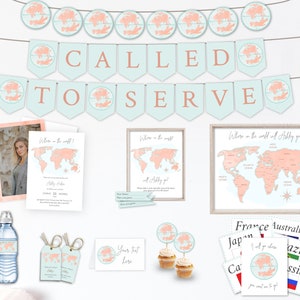 Fiesta del paquete de cartas abiertas de la Misión SUD, Imprimible, Chica Misionera, En qué parte del mundo, iré a donde quieras que vaya, Plantilla editable