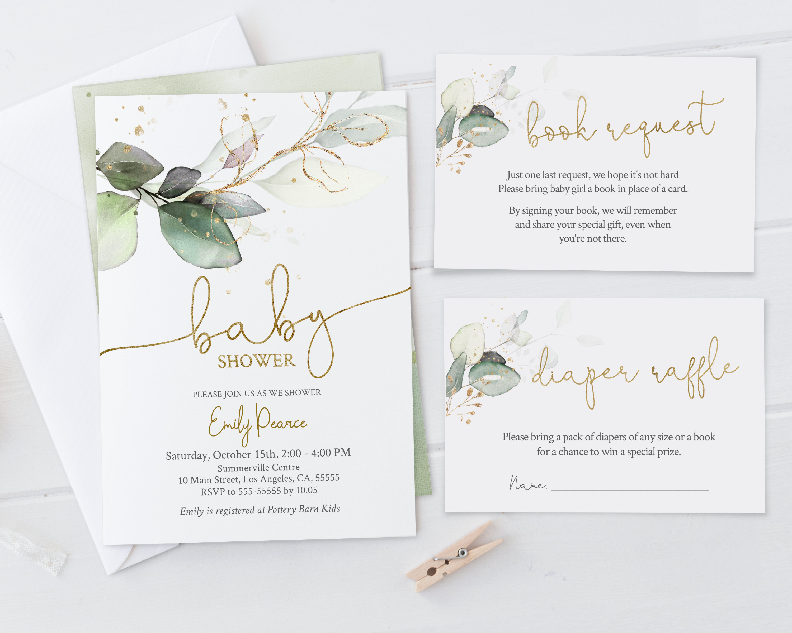 Bundle Girl Baby Shower Invite Burlap Greenery Baby Shower Invitation 