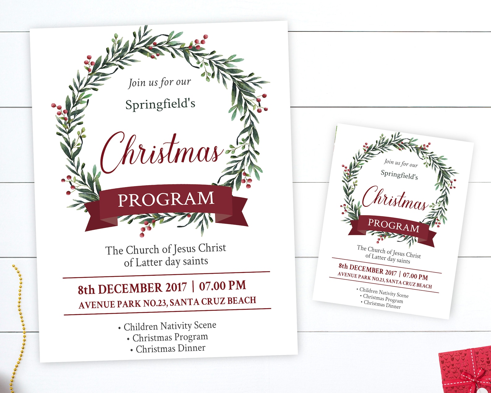 Free Printable Christmas Program Template