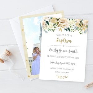Baptism Invitation Printable Invitation for Girls LDS Baptism Invitation Editable Template