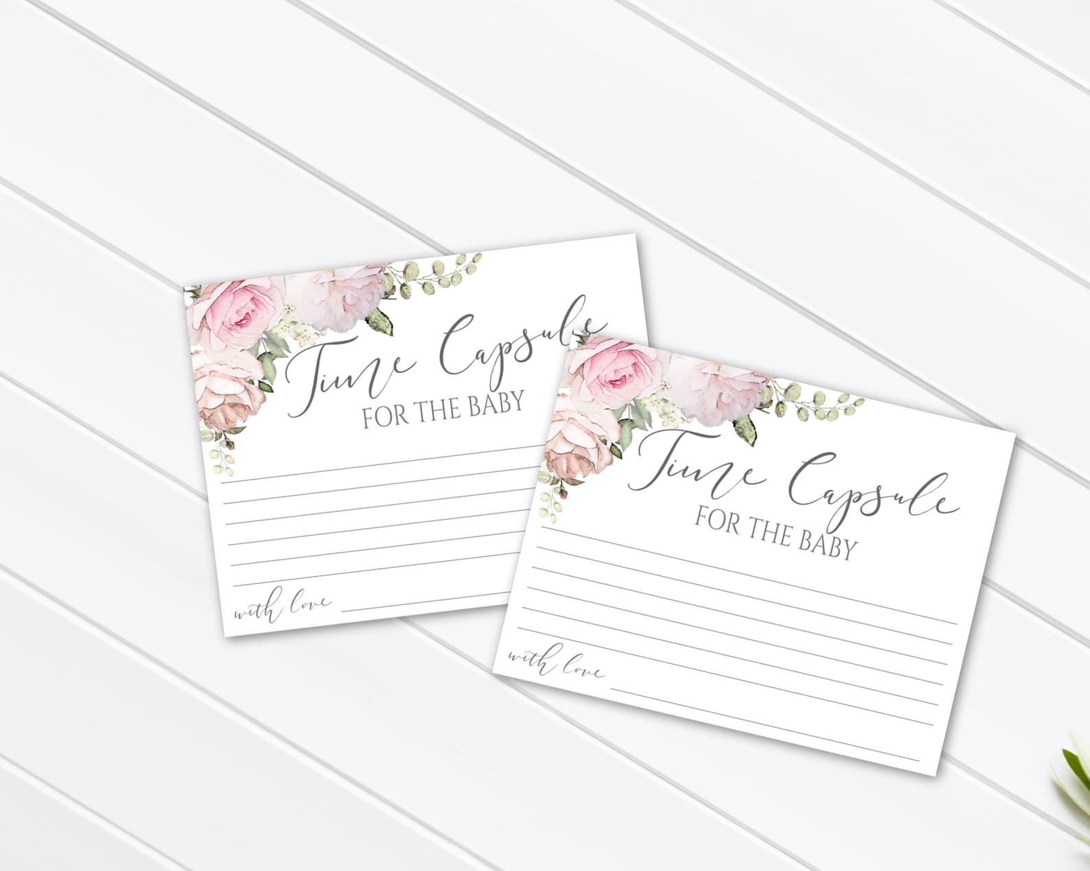 Baby Shower Time Capsule Cards Sign Printable Editable Etsy