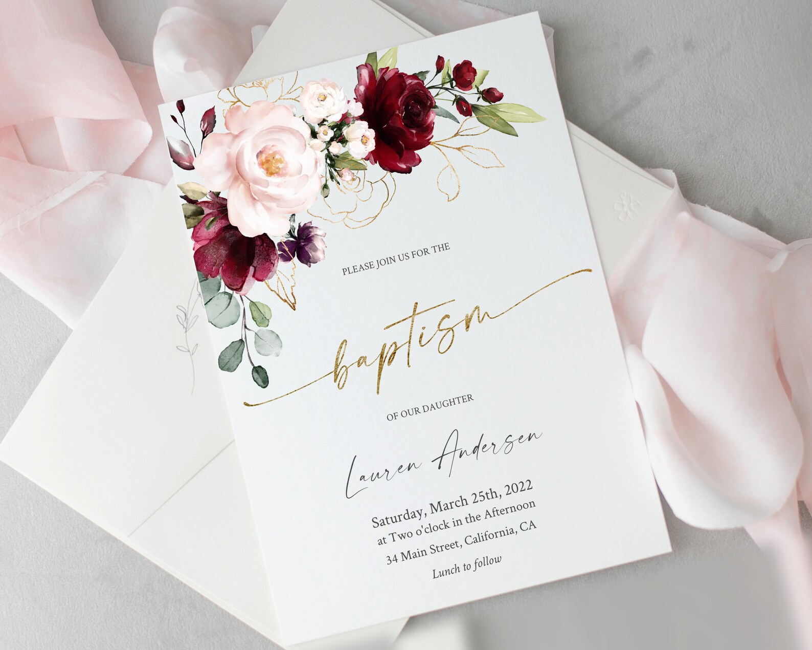 Baptism Invitation LDS Invitation Printable Baptism Invite - Etsy