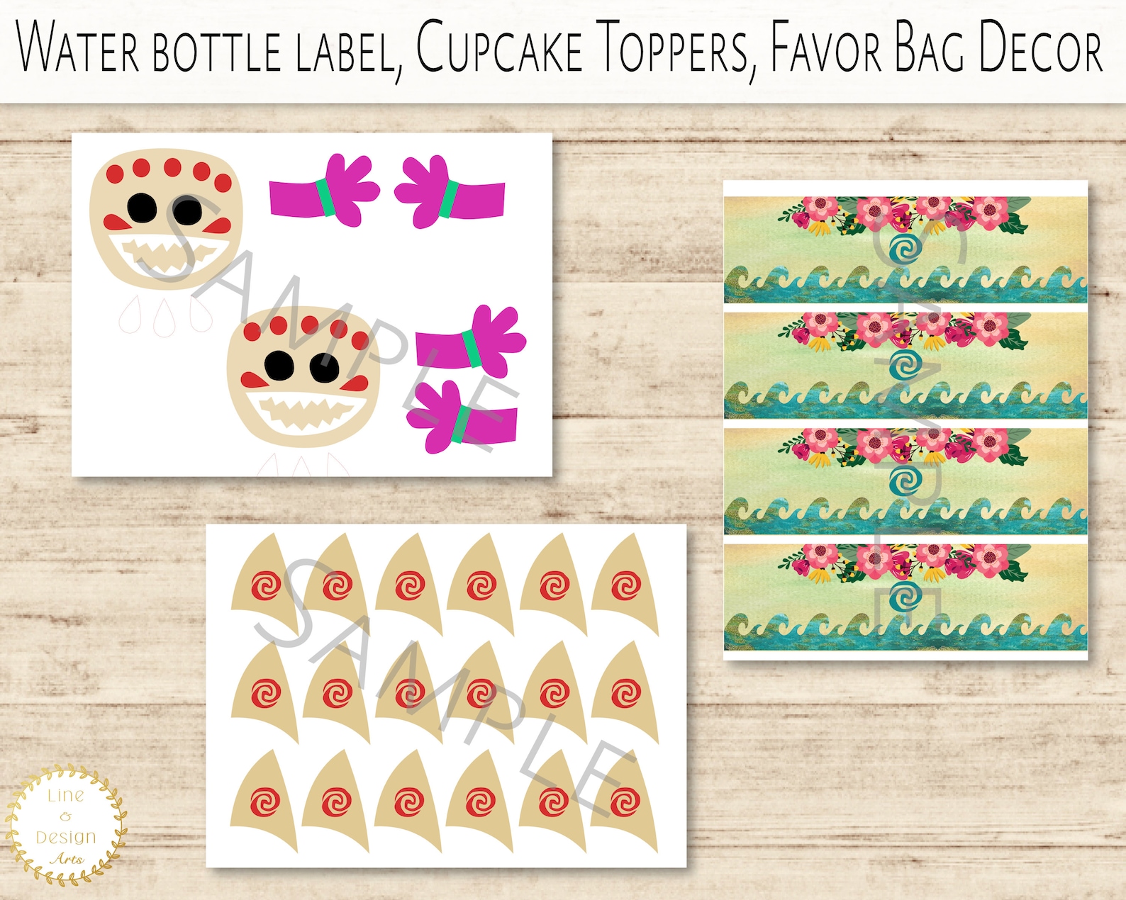 Moana Party Decor Kit Printable Moana Milestone Birthday | Etsy