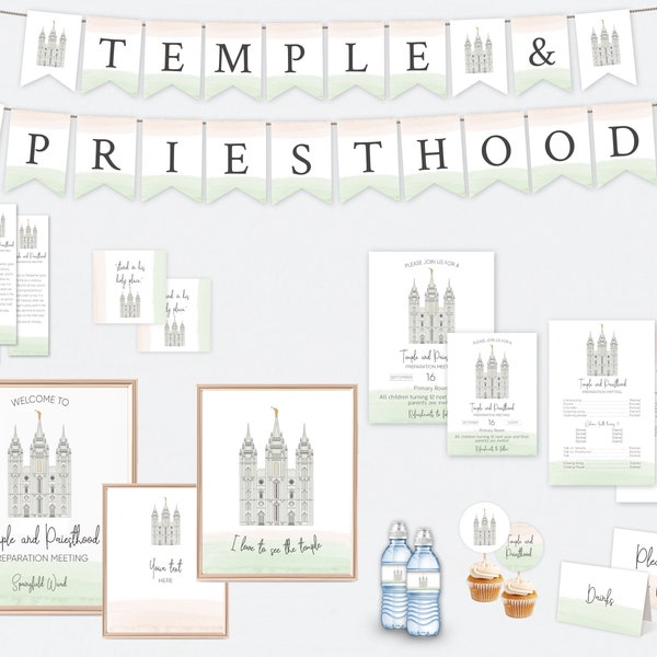 Lds Temple and Priesthood Preparation Printable Program Etsy