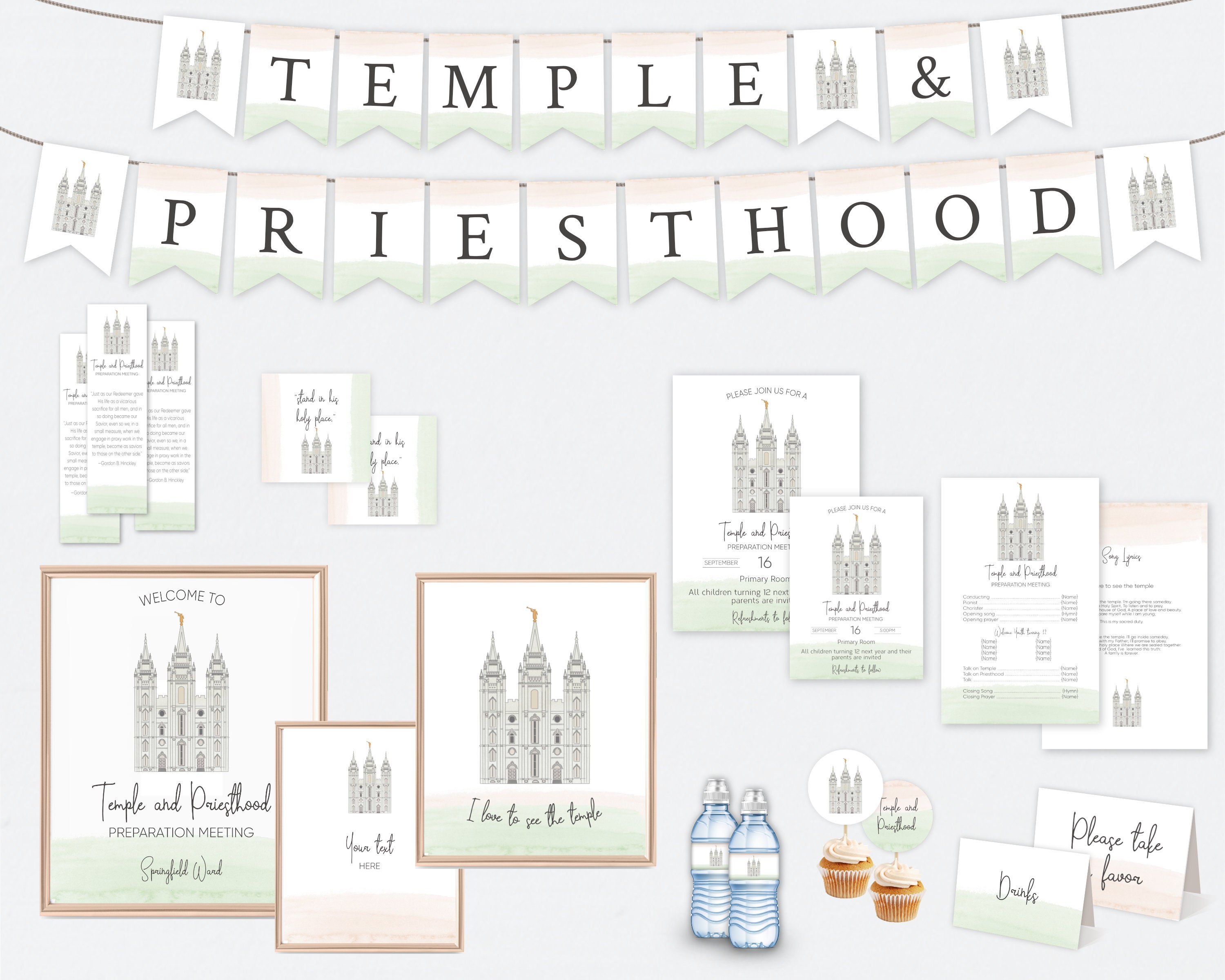 Temple and Priesthood Preparation Bundle LDS Printable | Etsy