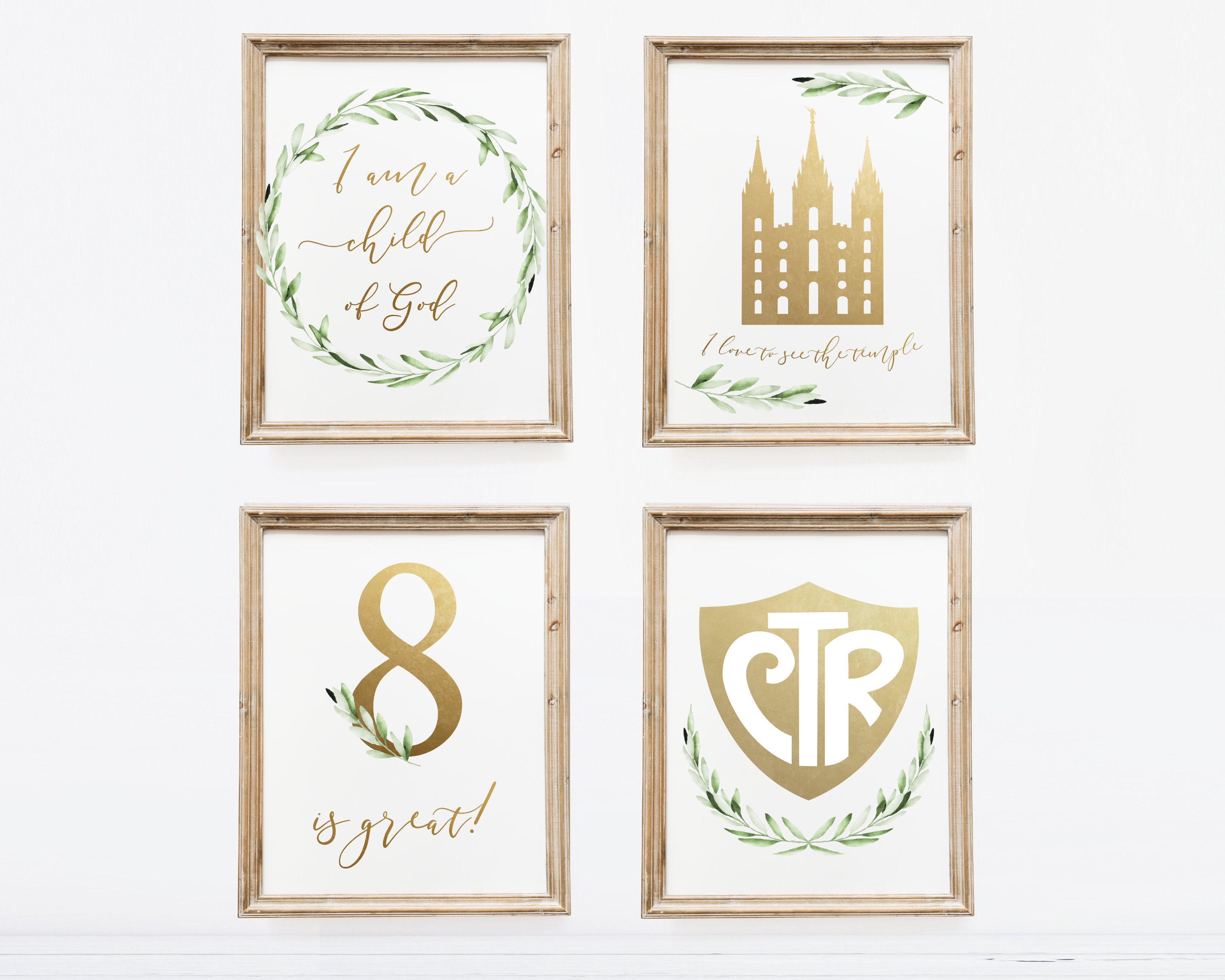 LDS Digital Print Set of 4: I Am a Child of God Temple 8 is - Etsy