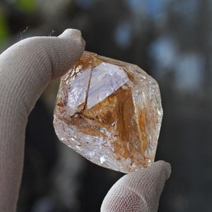 Elestial Quartz Crystal With Clay Inclusion, Fenster Quartz, Window Quartz, Skeletal Quartz