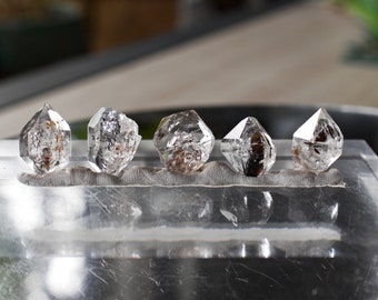12.6mm-15.7mm Herkimar Diamond Crystal Quartz with  Inclusion, 10pcs Jewelry Grade  Diamond Quartz from Upstate New York  , 13.8g Lot