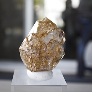 Skeletal Elestial Quartz Crystal With Clay Inclusion  | Fenster Quartz / Window Quartz Crystal