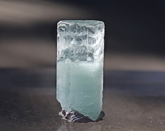 Cristal de água-marinha azul gelo do Paquistão, água-marinha terminada, água-marinha crua, espécime de água-marinha de 17,5 ct