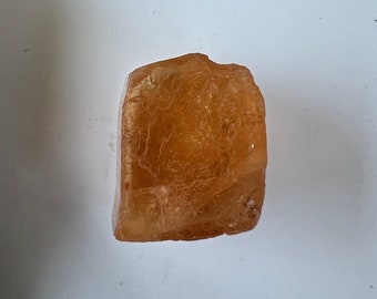 60ct Imperial Topaz Crystal from Brazil , High Luster Orange Topaz Gemstone , Sherry Topaz ,  Untreated Topaz Stone, Topaz Rough ,