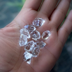 Herkimer Diamant Kristall | 10 Stück Herkimer Diamanten Set | Herkimer Diamant Stein | 12.5g Herkimer Diamant lose | Herkimer Diamant für Schmuck