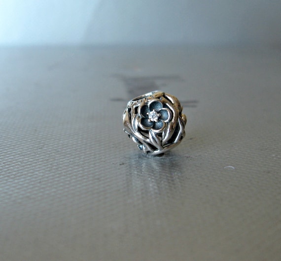 Pandora charm Mystic Flower /pandora 791409cz/ Authentic pandora charm/  Pandora bracelet charm/Enamel charm