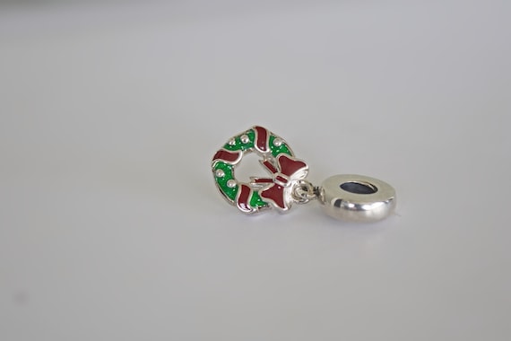 Pandora Charm HOLIDAY WRATH DANGLE /796362ENMX/Pandora bracelet/ Authentic  Pandora Pandora Christmas charm
