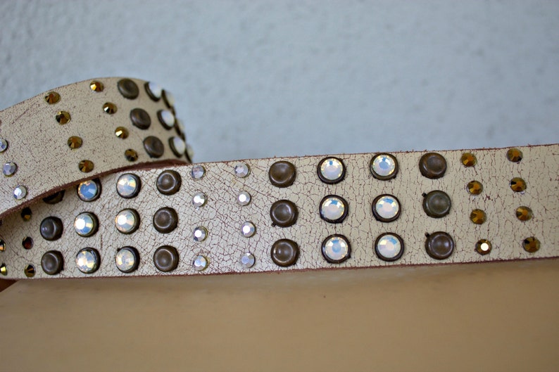 Vintage Swarovski Crystal Handmade Belt Buckle image 4