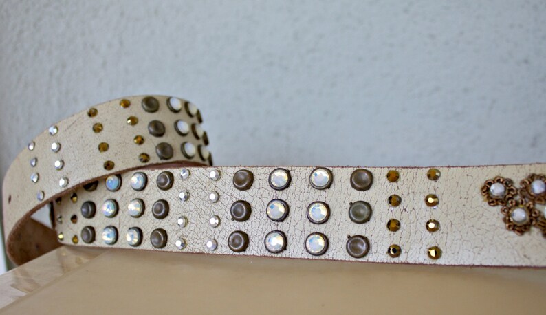 Vintage Swarovski Crystal Handmade Belt Buckle image 5