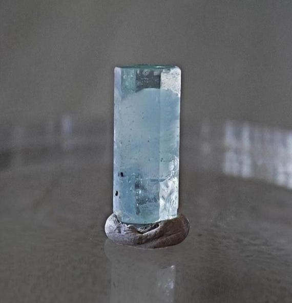 Terminated Aquamarine Crystal Pencil From Shigar Pakistan, Fine Aquamarine Natural  Blue Beryl, Aquamarine Minerals and Specimen