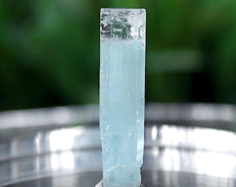 Cristal de água-marinha berilo azul | Lápis de água-marinha natural com ponta longa e transparente | Espécimes e minerais de água-marinha do Paquistão