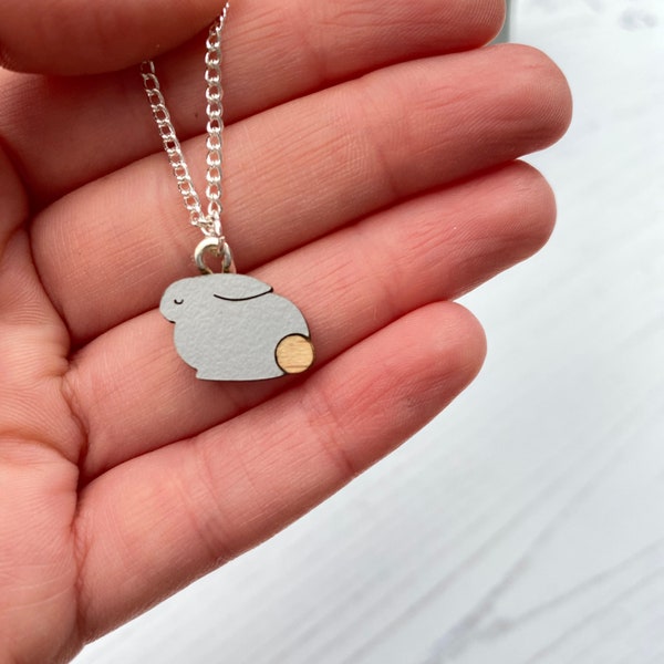Mini Bunny Rabbit Necklace - Hare Necklace - Rabbit Jewellery - Rabbit Pendant - Animal Necklace - Bunny Lover Gift - Rabbit Jewelery