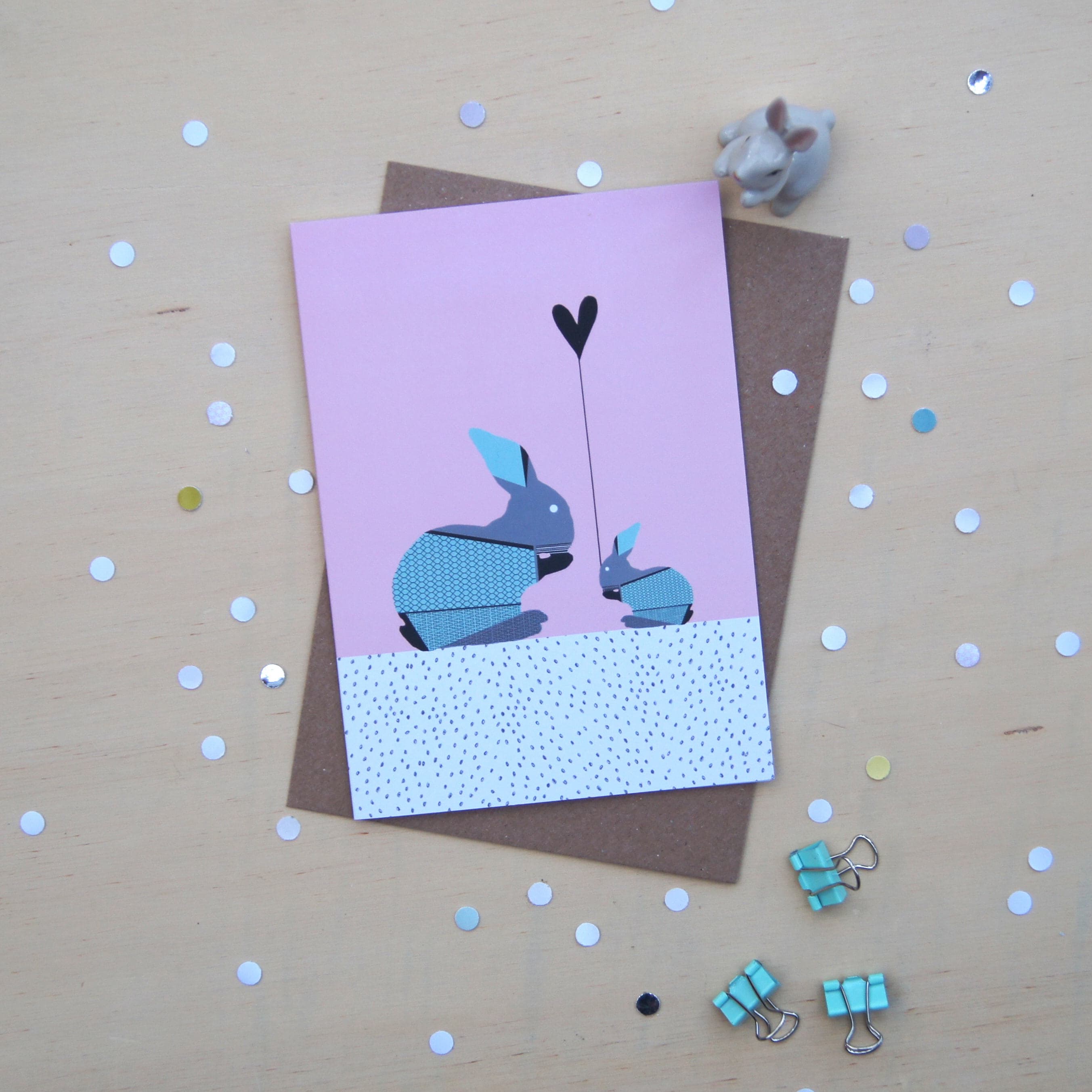 Kleine Hase Grußkarte Mama & Baby Karte Hase Karte Hase | Etsy