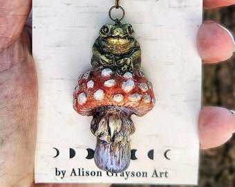 Toadstool Resin Necklace