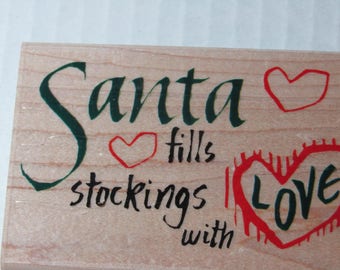 SANTA LOVE RUBBER Stamp from Inkadinkadoo