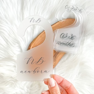 Newborn Closet Dividers, Closet Organizers, Closet Dividers Baby, Baby Clothing Hangers, Toddler Closet Organizer, Acrylic Closet Hangers