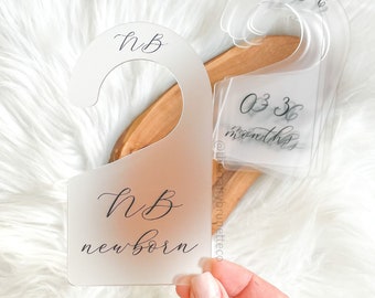 Newborn Closet Dividers, Closet Organizers, Closet Dividers Baby, Baby Clothing Hangers, Toddler Closet Organizer, Acrylic Closet Hangers