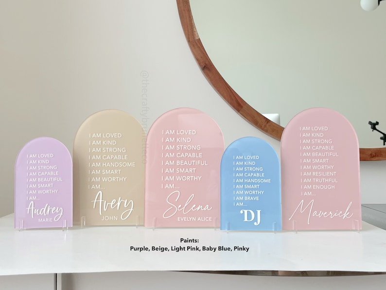 Acrylic Affirmation Sign for Kids, Kids Affirmations, Personalized ...