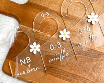 Newborn Closet Dividers, Closet Organizers, Closet Dividers Baby, Baby Clothing Hangers, Toddler Closet Organizer, Acrylic Closet Hangers