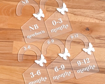 Newborn Closet Dividers, Closet Organizers, Closet Dividers Baby, Wardrobe Separators, Baby Clothing Hangers, Toddler Closet Organizer
