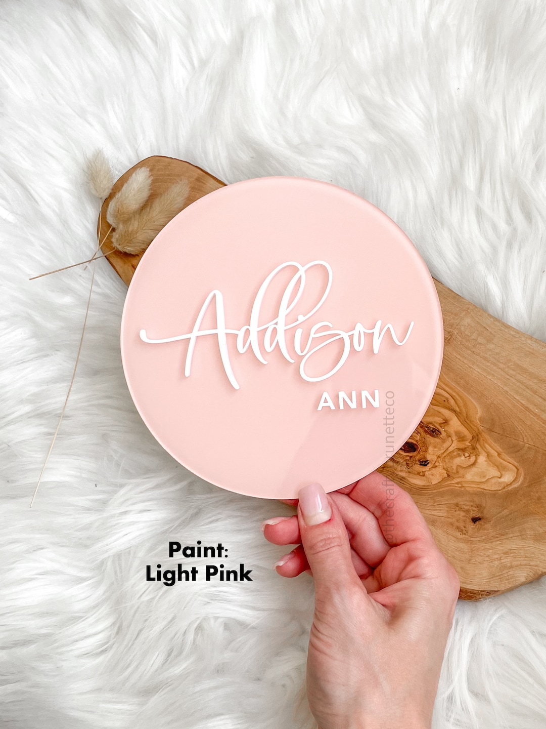 Acrylic Name Plaque, Baby Birth Announcement, Acrylic Plaque for Baby ...