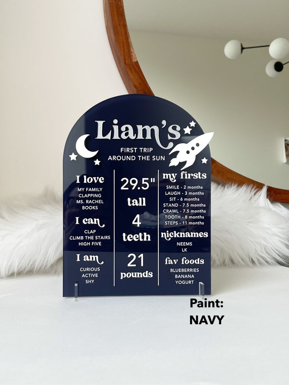 First Year Achievement Board, Daisy Baby Milestone Board, First Birthday Board, Daisy Birthday Board, Baby's First Year, First Year Keepsake