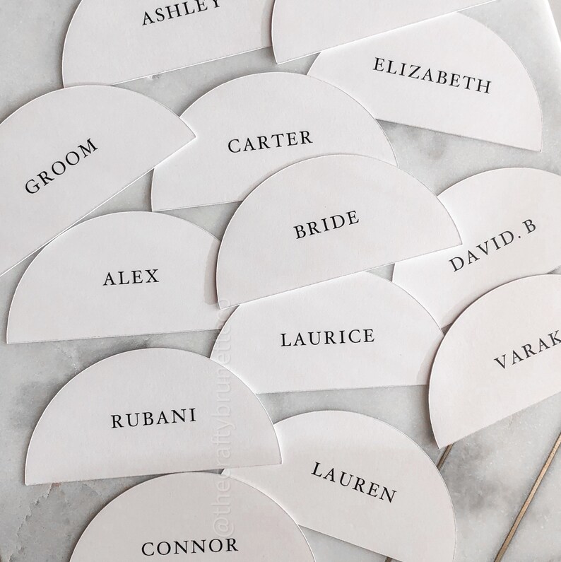 Arched Place Cards Vellum Arch Wedding Place Cards White Etsy