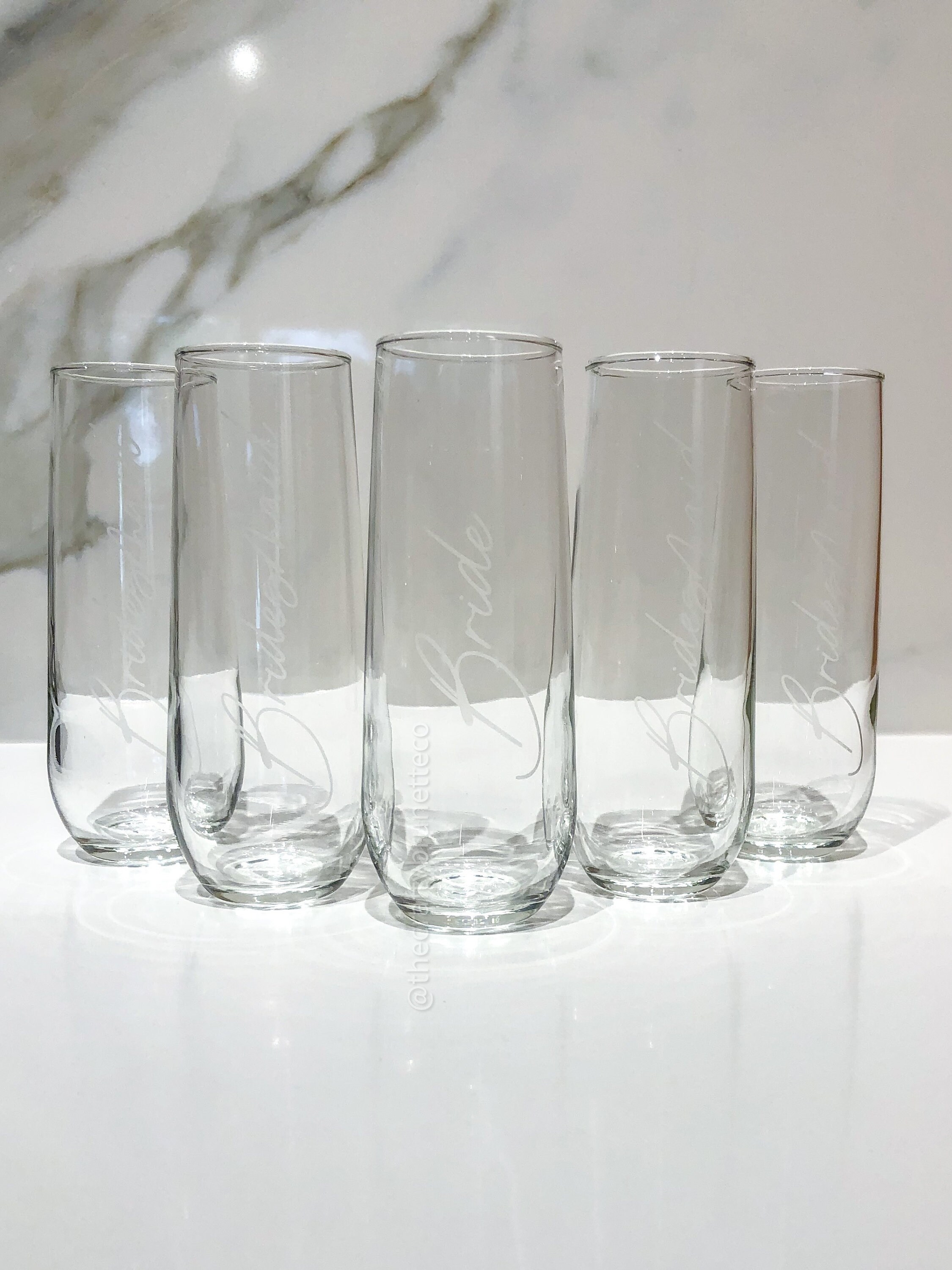 Etched Glass Champagne Flutes Personalized Champagne Flute Etsy