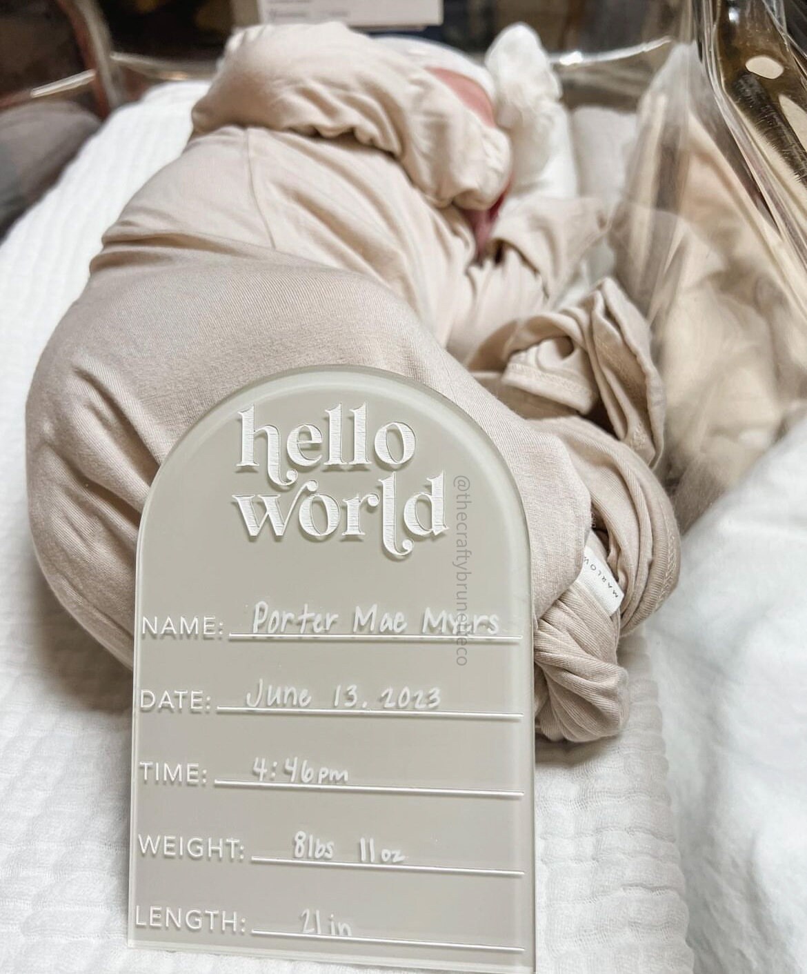 Birth Stat Sign for Baby, Baby Birth Announcement, Acrylic Birth Stat ...